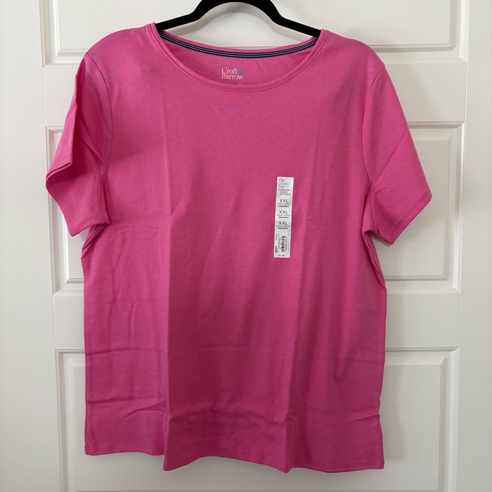 Croft & Barrow Classic Pink Tee